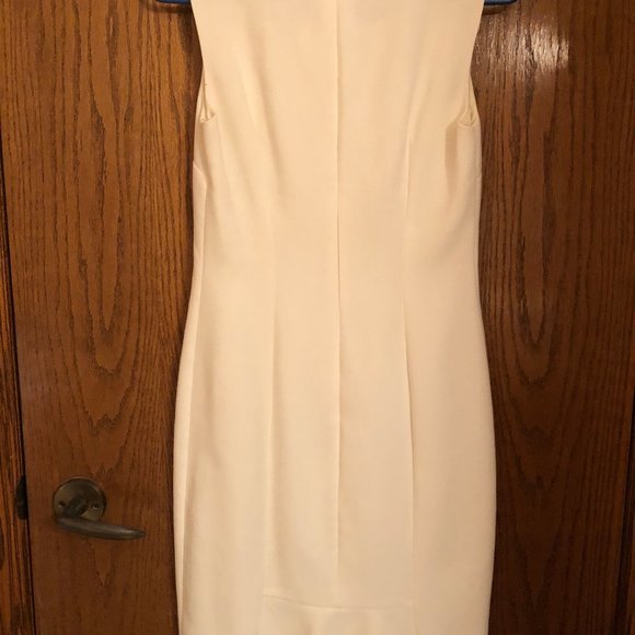 Tristan white dress, midi, Lined Fabric - Picture 2 of 6